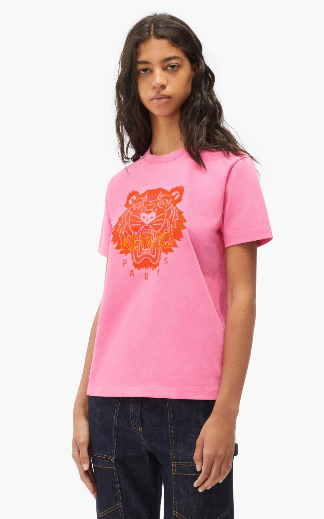 Kenzo Loose Tiger Tişört Bayan Pembe | 4782-LTRYB